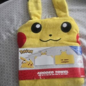 Pokemon Yellow Pikachu Hooded Towel